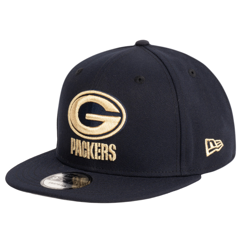 NFL Green Bay Packers New Era Royal Merchant 9FIFTY Snapback Hat - Navy