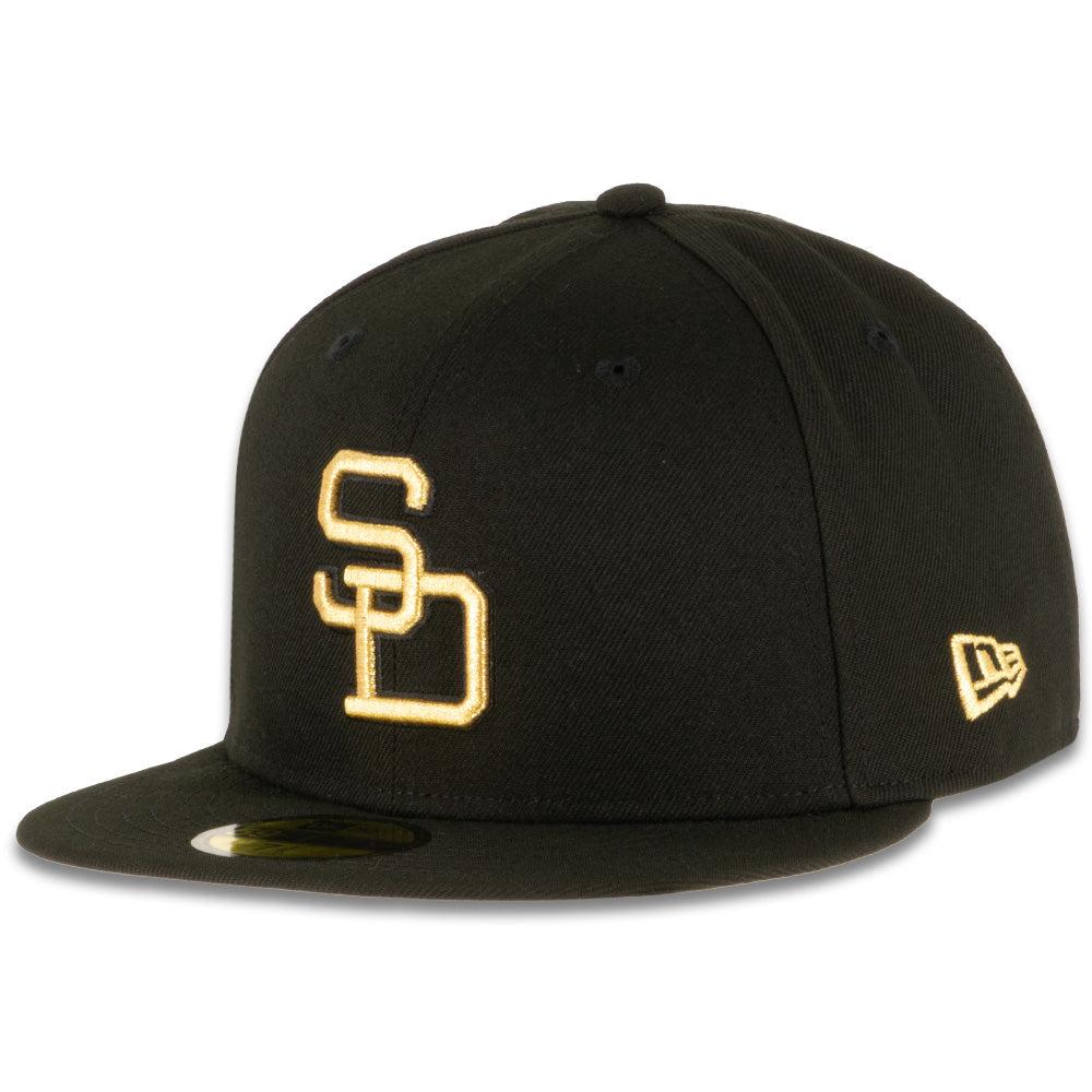 MLB San Diego Padres New Era Black &amp; Gold 59FIFTY Fitted