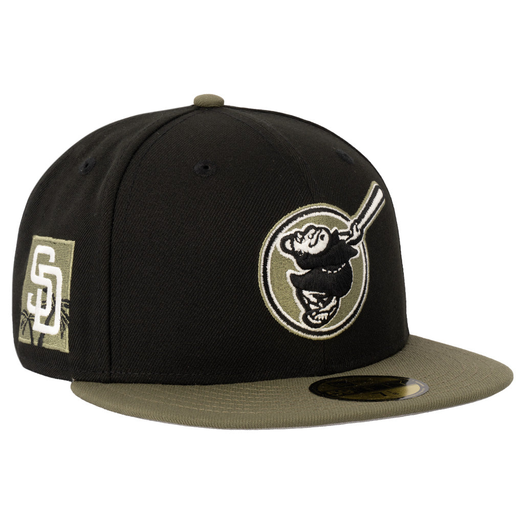 MLB San Diego Padres New Era Midnight Jungle 59FIFTY Fitted Hat - Black