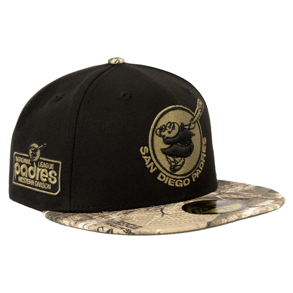 MLB San Diego Padres New Era Two-Tone Real Tree Shadow 59FIFTY Fitted Hat - Black