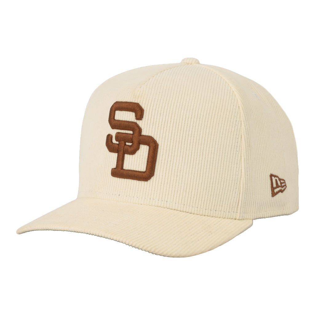 MLB San Diego Padres New Era All Corduroy 9FIFTY A-Frame Snapback Hat - Cream