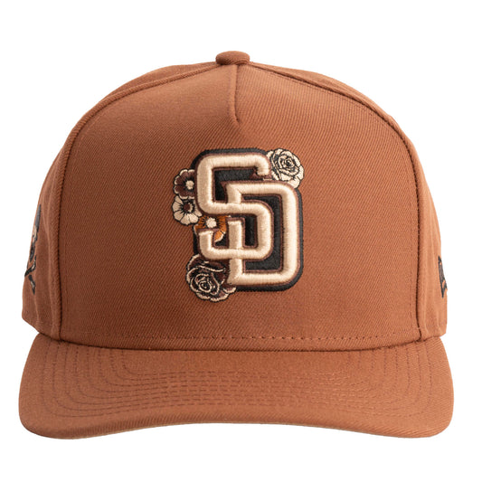 MLB San Diego Padres New Era Jolly Roger 9FIFTY A-Frame Snapback Hat- Brown