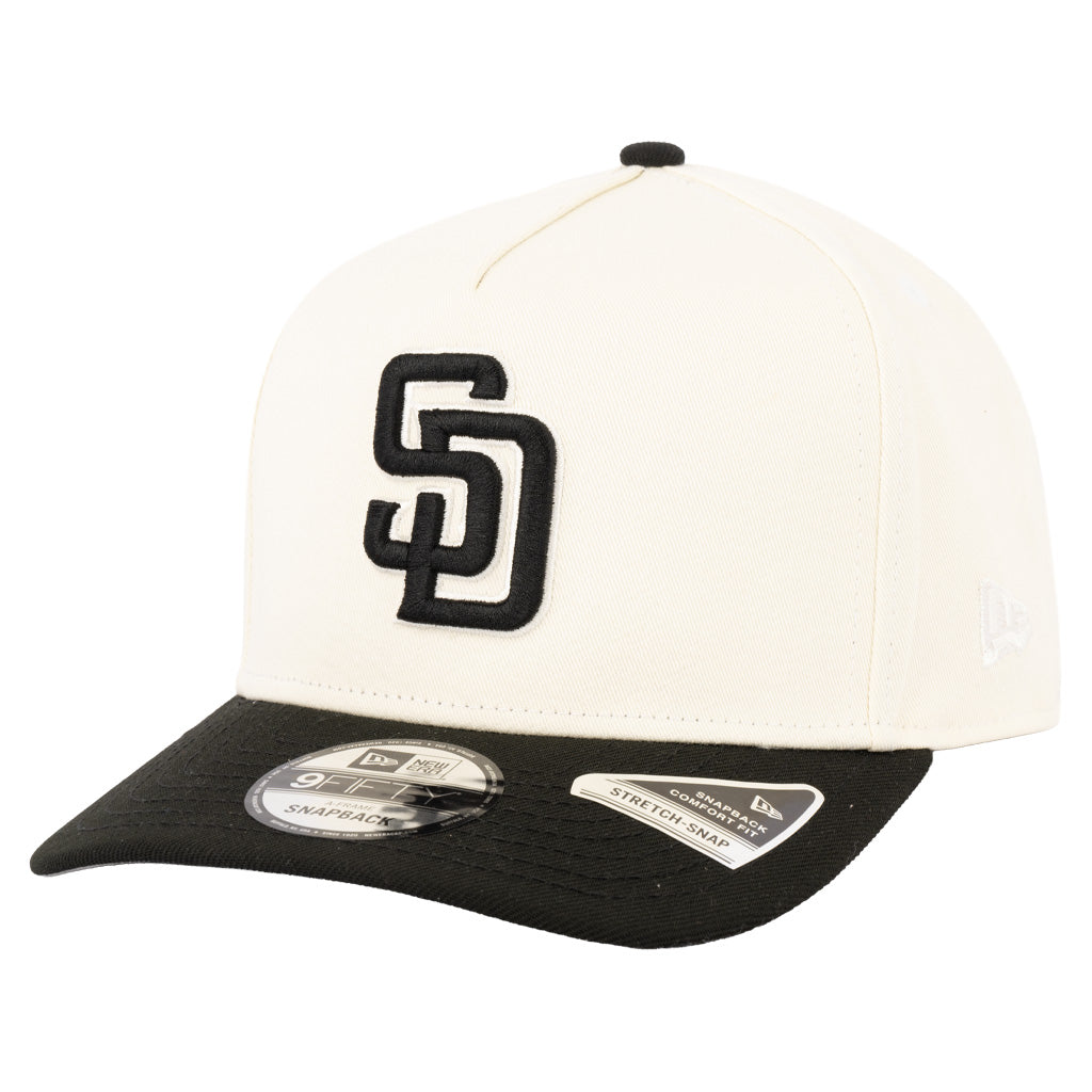 MLB San Diego Padres New Era Two-Tone Classified 9FIFTY A-Frame Snapback Hat - Cream