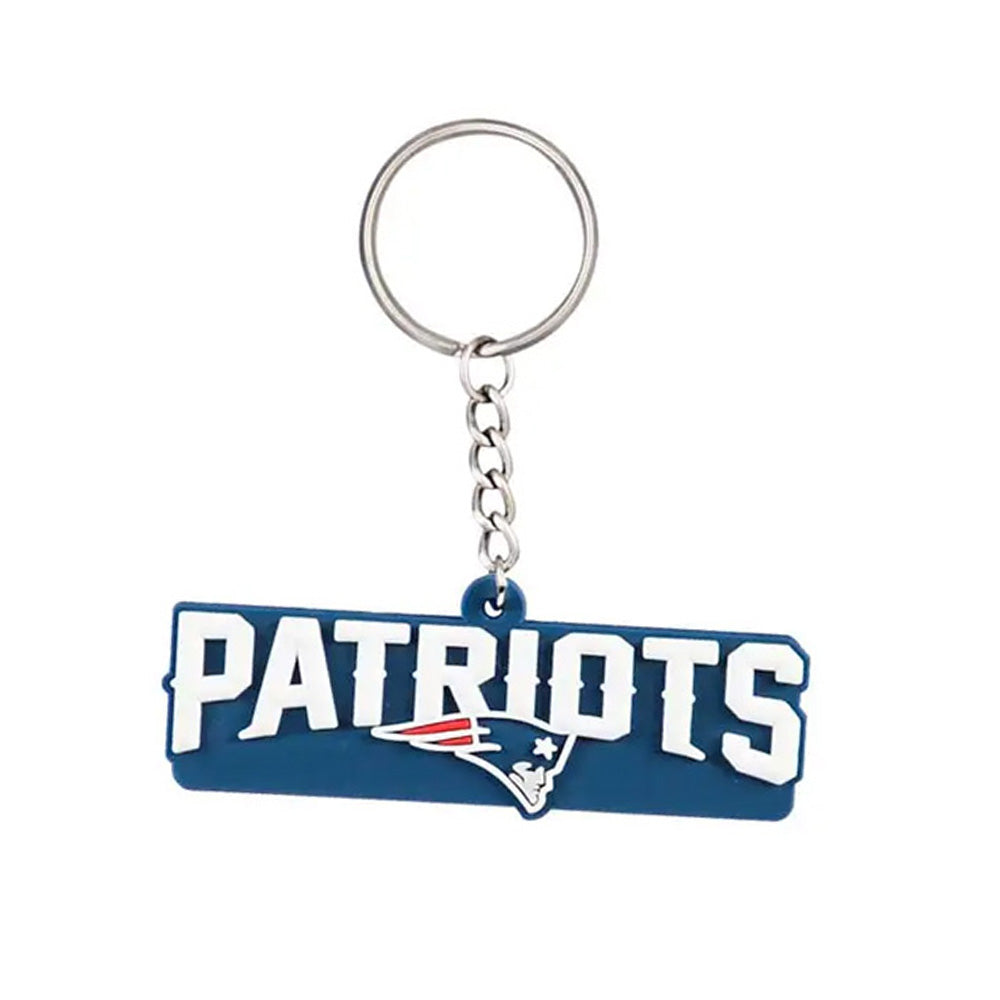 NFL New England Patriots Evergreen Rubber Keychain