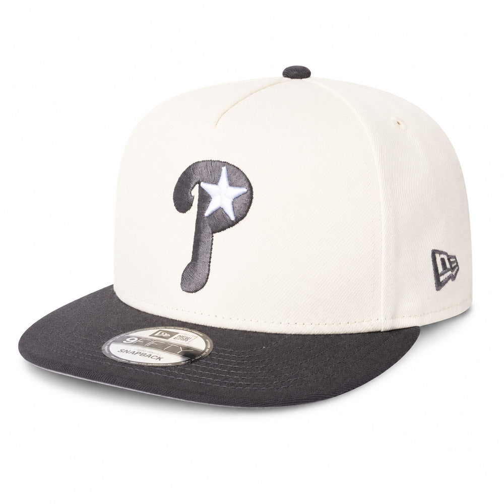 MLB Philadelphia Phillies New Era Gridiron Chrome 9FIFTY A-Frame- Cream
