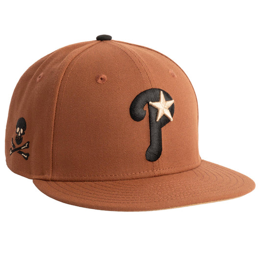 MLB Philadelphia Phillies New Era Jolly Roger 59FIFTY Fitted Hat- Brown