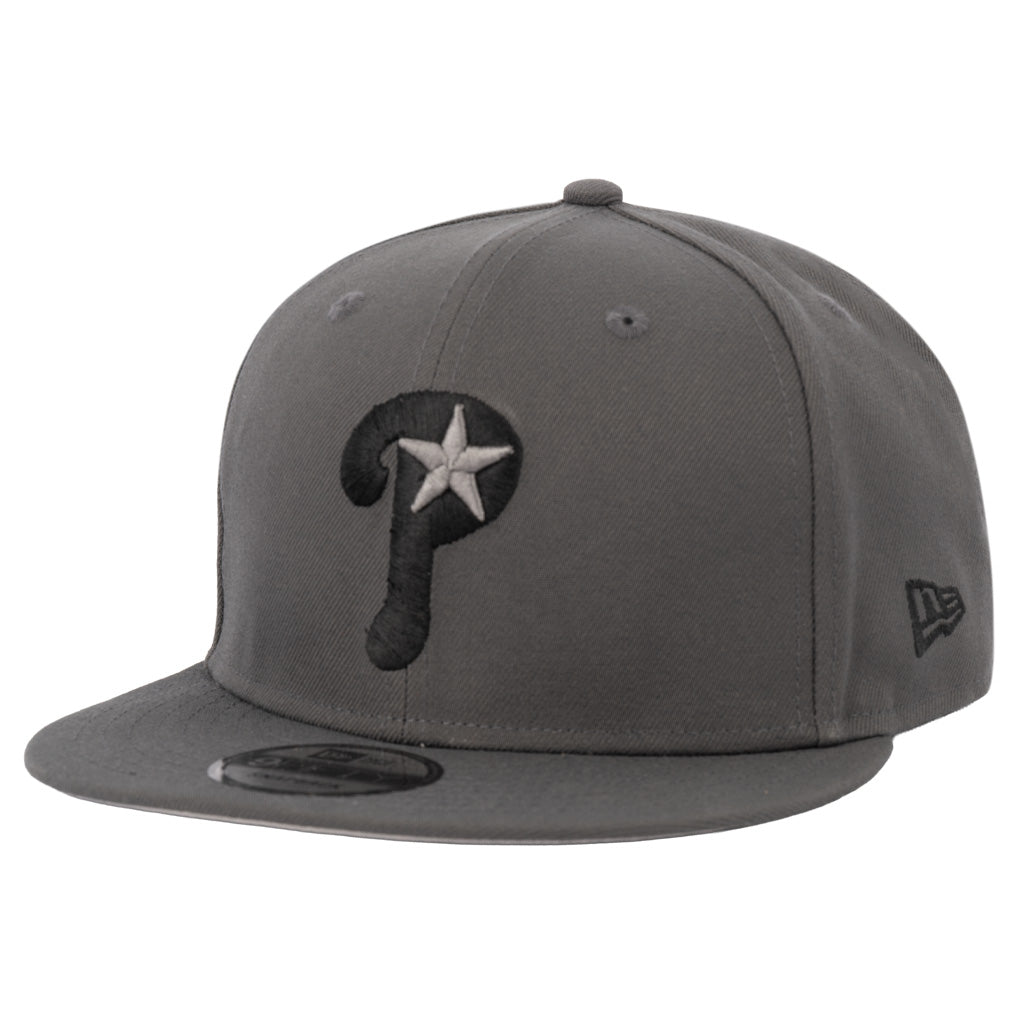 MLB Philadelphia Phillies New Era Gray Prestige 9FIFTY Snapback Hat - Graphite