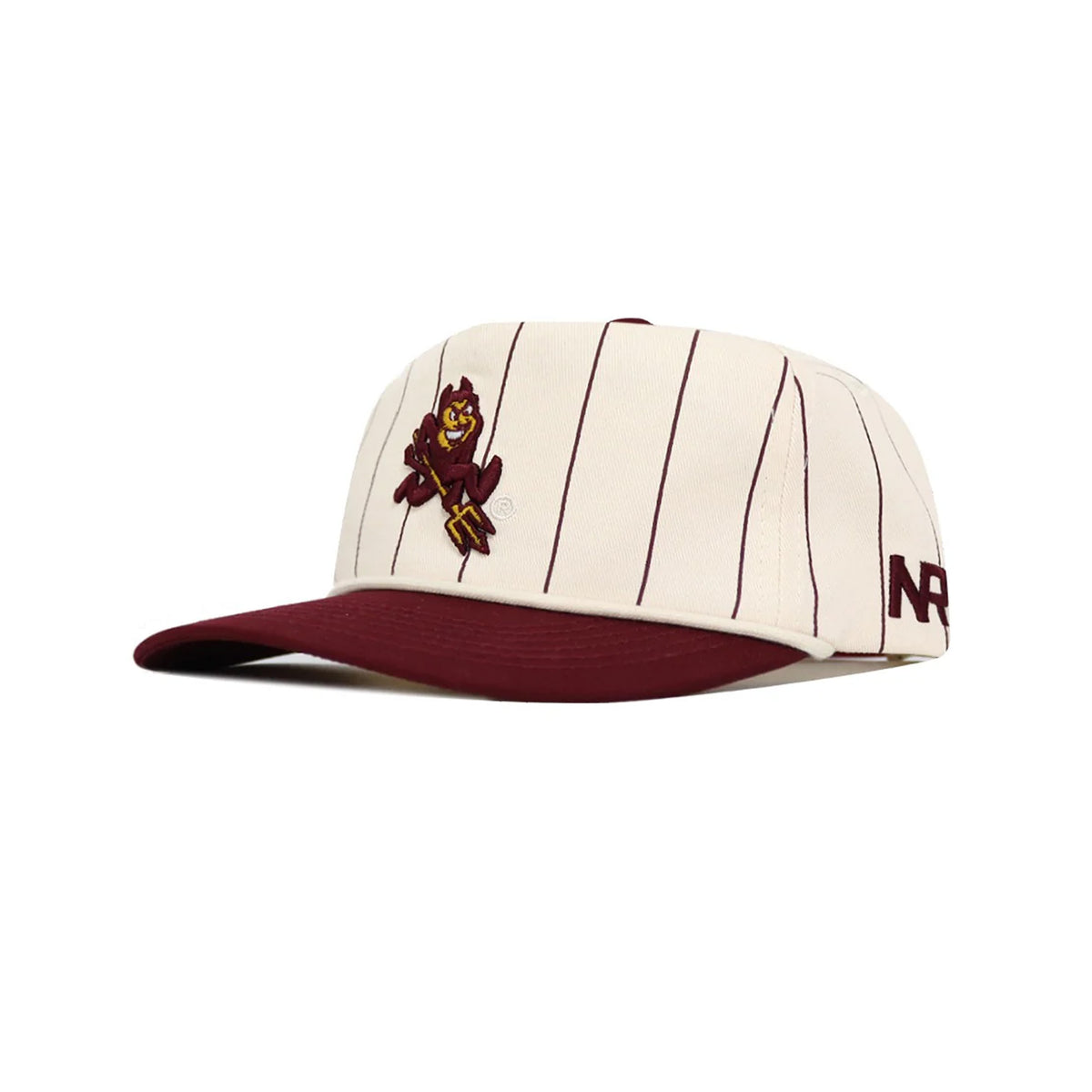 NCAA Arizona State Sun Devils No Rivals Sparky Pinstripe Structured Hat- Cream