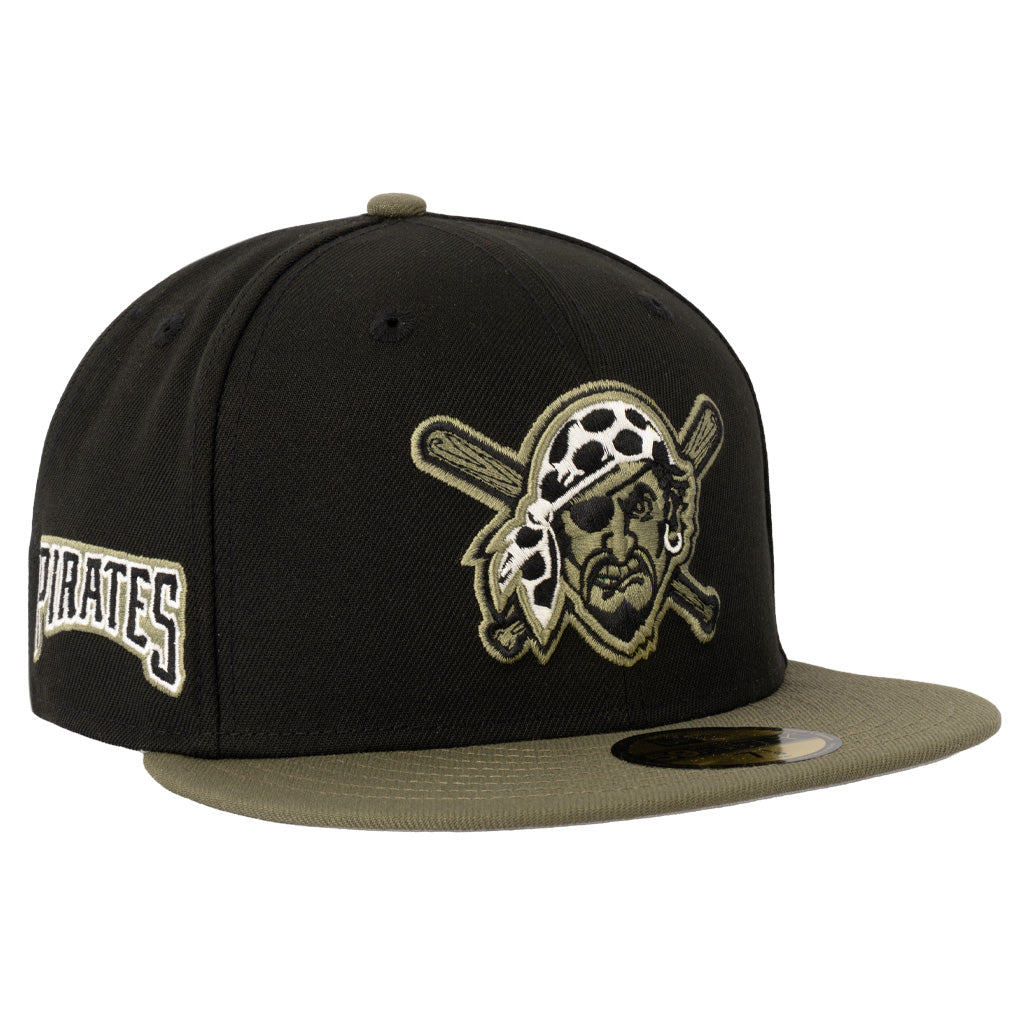 MLB Pittsburgh Pirates New Era Midnight Jungle 59FIFTY Fitted Hat - Black
