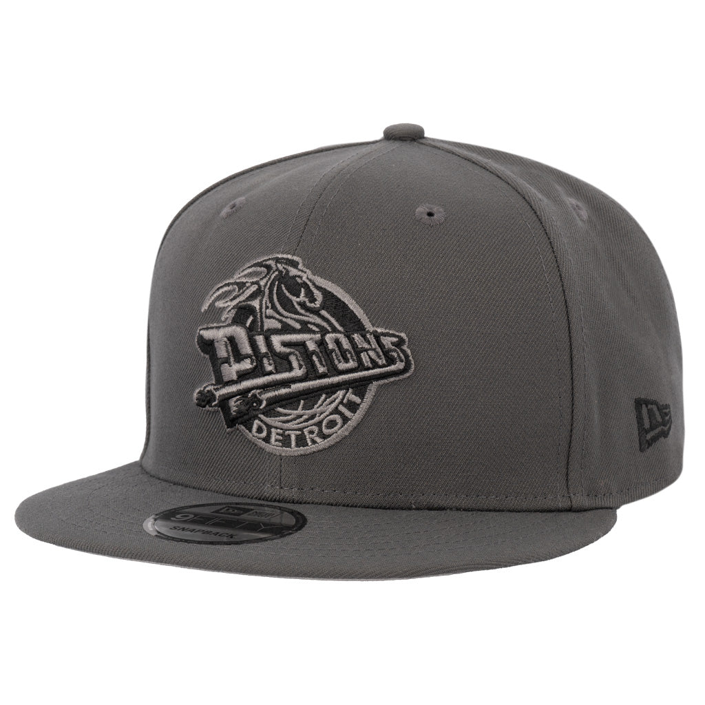 NBA Detroit Pistons New Era Gray Prestige 9FIFTY Snapback Hat - Graphite