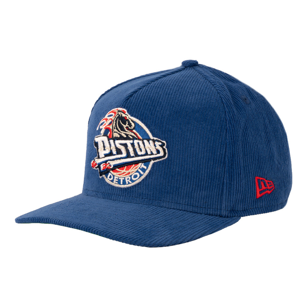 NBA Detroit Pistons New Era All Corduroy 9FIFTY A-Frame Snapback Hat - Navy