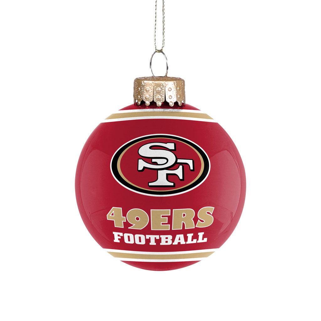 NFL San Francisco 49ers FOCO Glass Ball Ornament