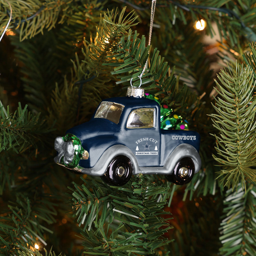 NFL Dallas Cowboys FOCO Blown Glass Truck Ornament