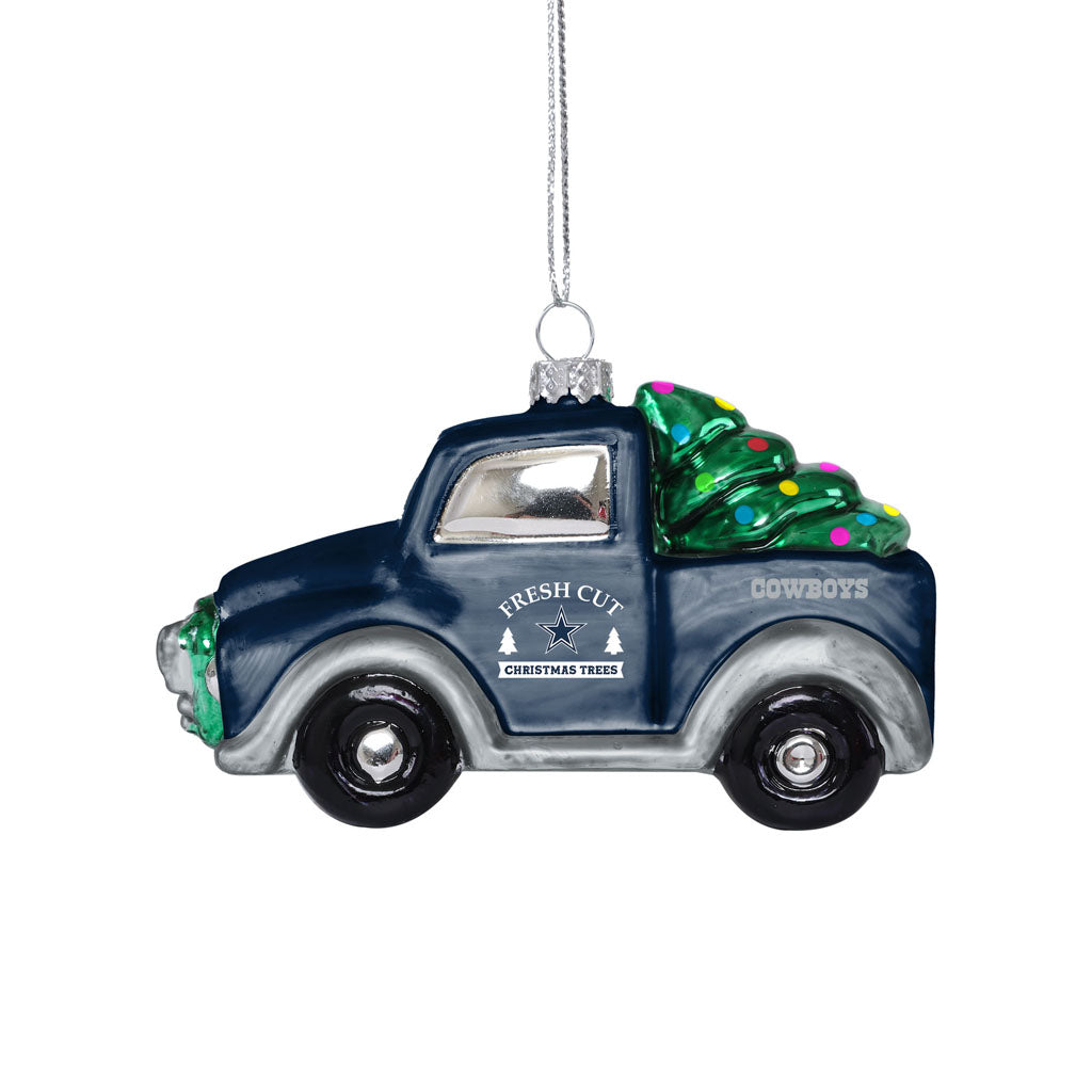 NFL Dallas Cowboys FOCO Blown Glass Truck Ornament