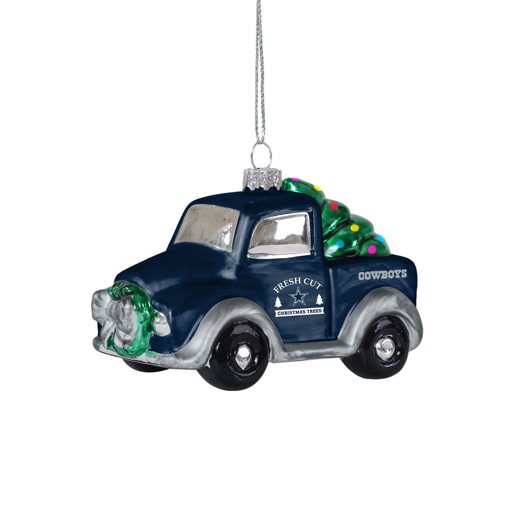 NFL Dallas Cowboys FOCO Blown Glass Truck Ornament