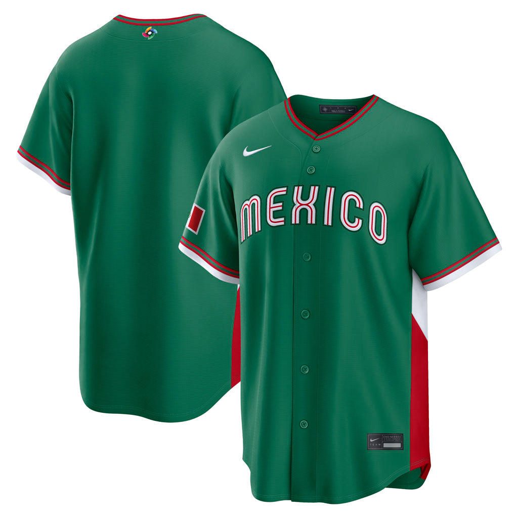 WBC Mexico Nike 2026 Road Stadium Jersey - Green