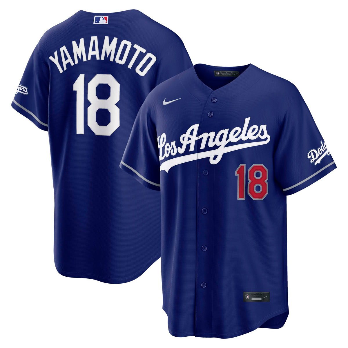 MLB Los Angeles Dodgers Yoshinobu Yamamoto Nike Alternate Stadium Jersey - Blue
