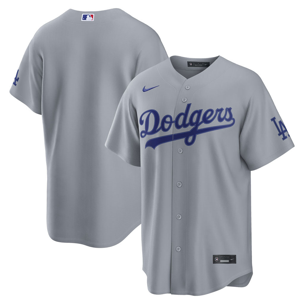 MLB Los Angeles Dodgers Nike Road Stadium Jersey - Gray - Just Sports