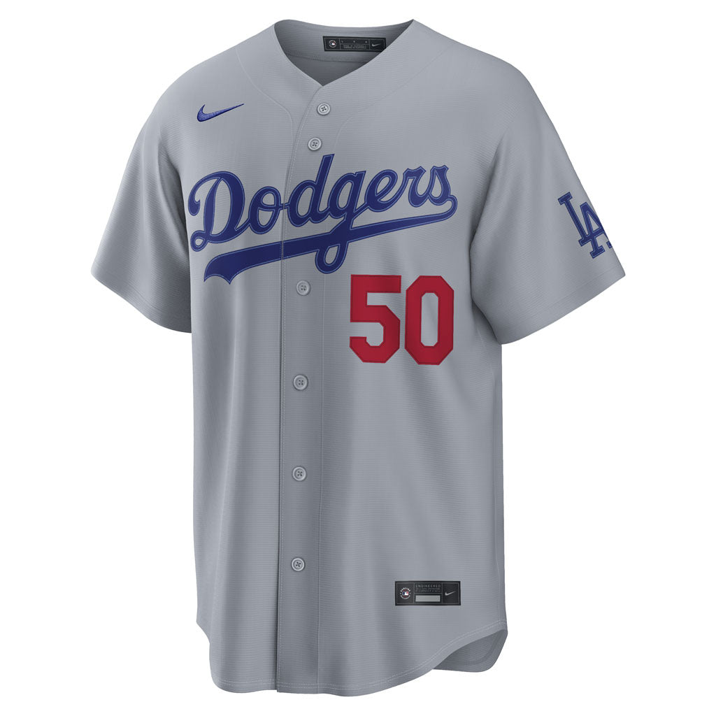 MLB Los Angeles Dodgers Mookie Betts Nike Road Stadium Jersey - Gray