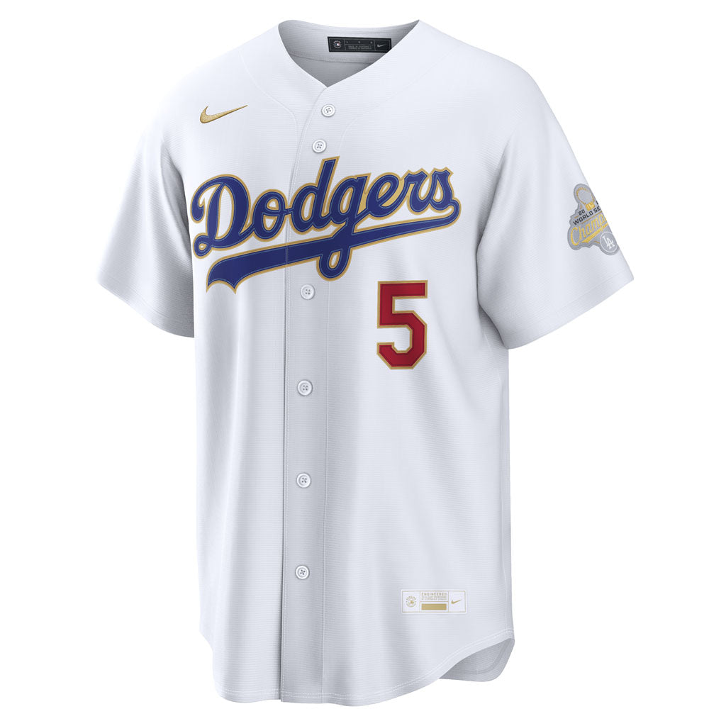 MLB Los Angeles Dodgers Freddie Freeman Nike 2026 Gold Stadium Jersey - White