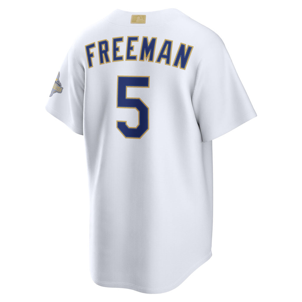 MLB Los Angeles Dodgers Freddie Freeman Nike 2026 Gold Stadium Jersey - White