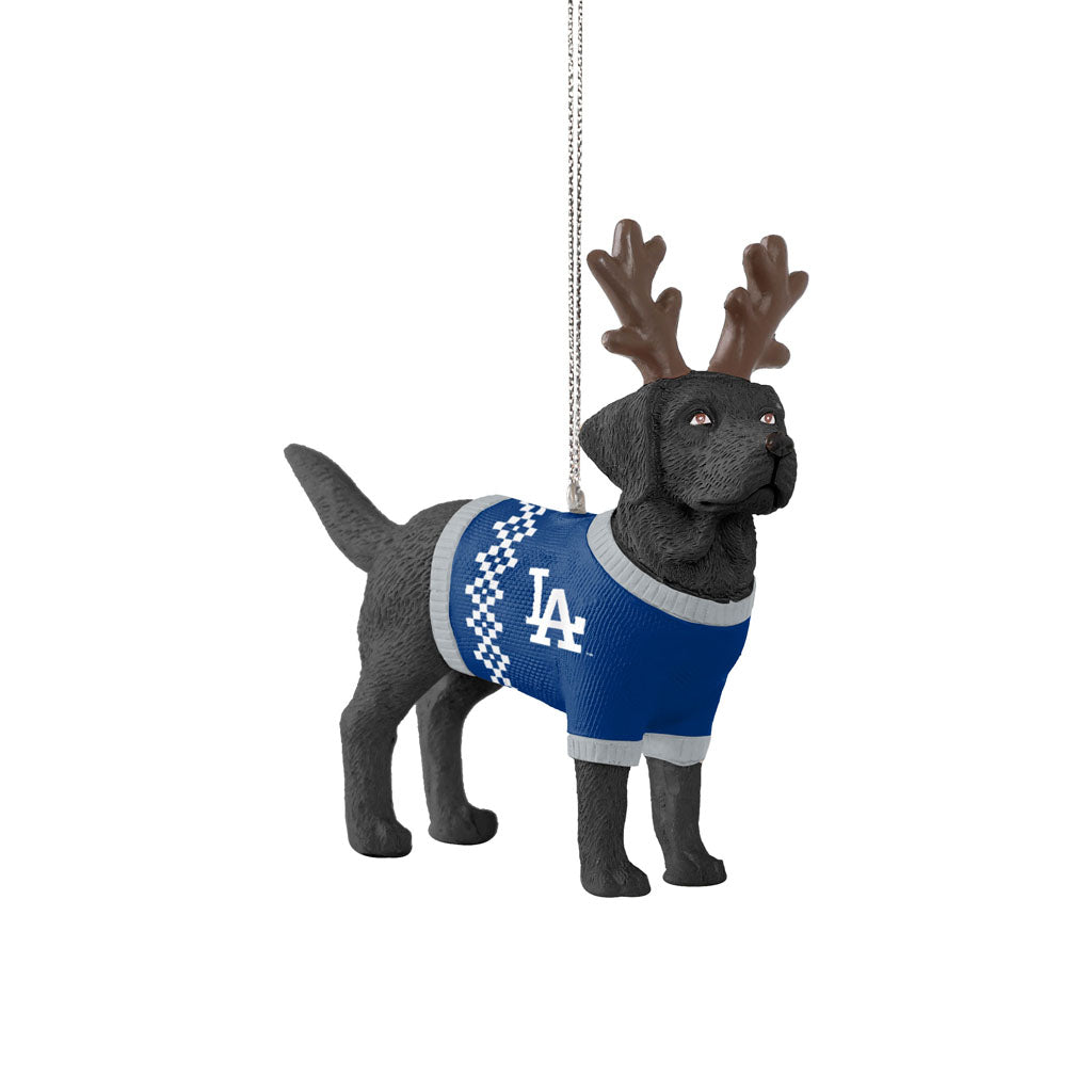 MLB Los Angeles Dodgers FOCO Black Lab Ornament