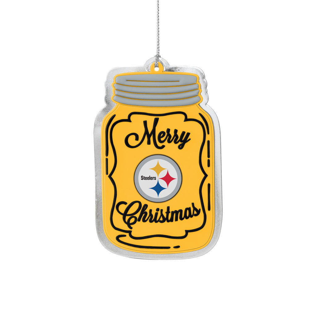 NFL Pittsburgh Steelers FOCO Mason Jar Ornament