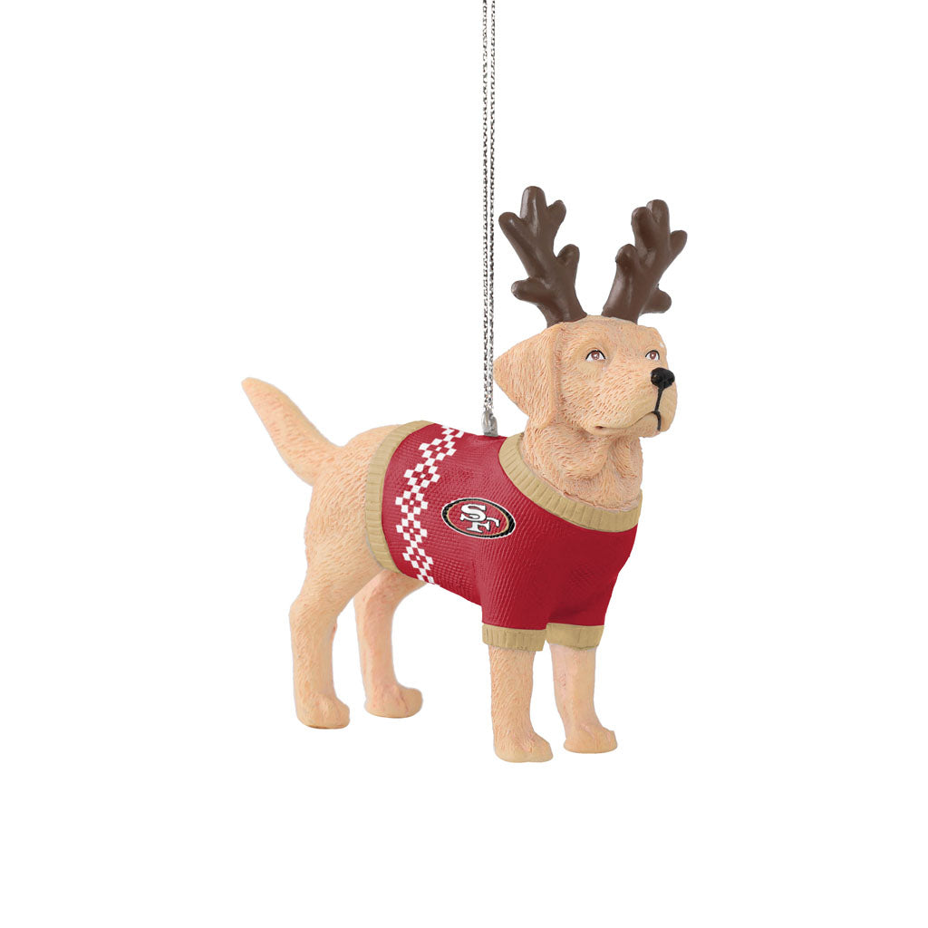 NFL San Francisco 49ers FOCO Yellow Lab Ornament