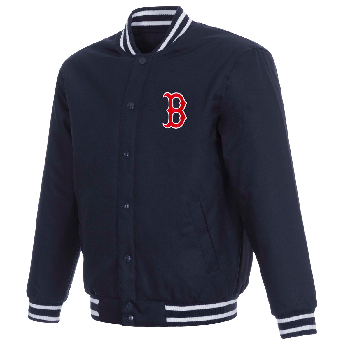 MLB Boston Red Sox JH Design Poly-Twill Jacket- Navy