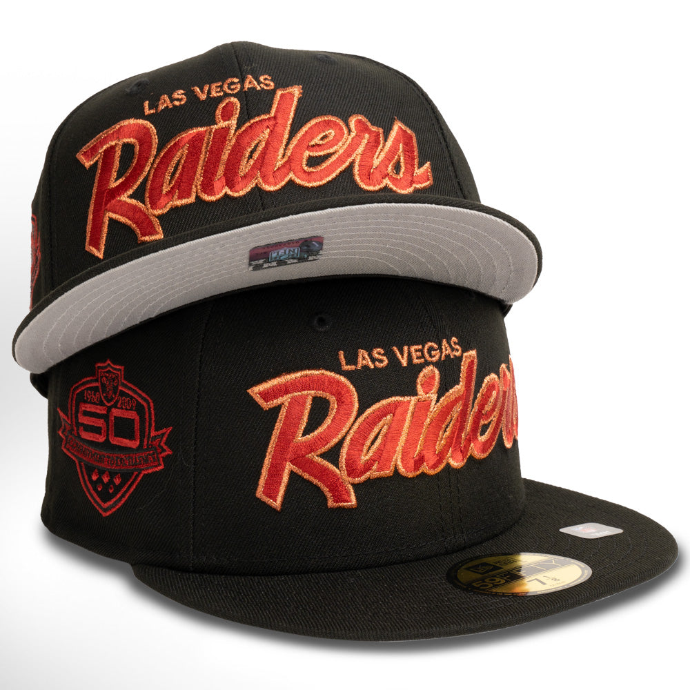 NFL Las Vegas Raiders New Era Script Fireman 59FIFTY Fitted Hat
