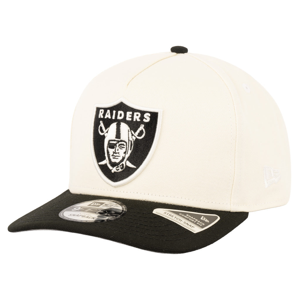NFL Las Vegas Raiders New Era Two-Tone Classified 9FIFTY A-Frame Snapback Hat - Cream