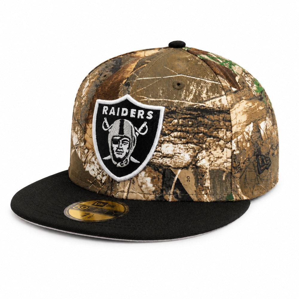 NFL Las Vegas Raiders New Era Team Terrain 59FIFTY Fitted Hat- Real Tree