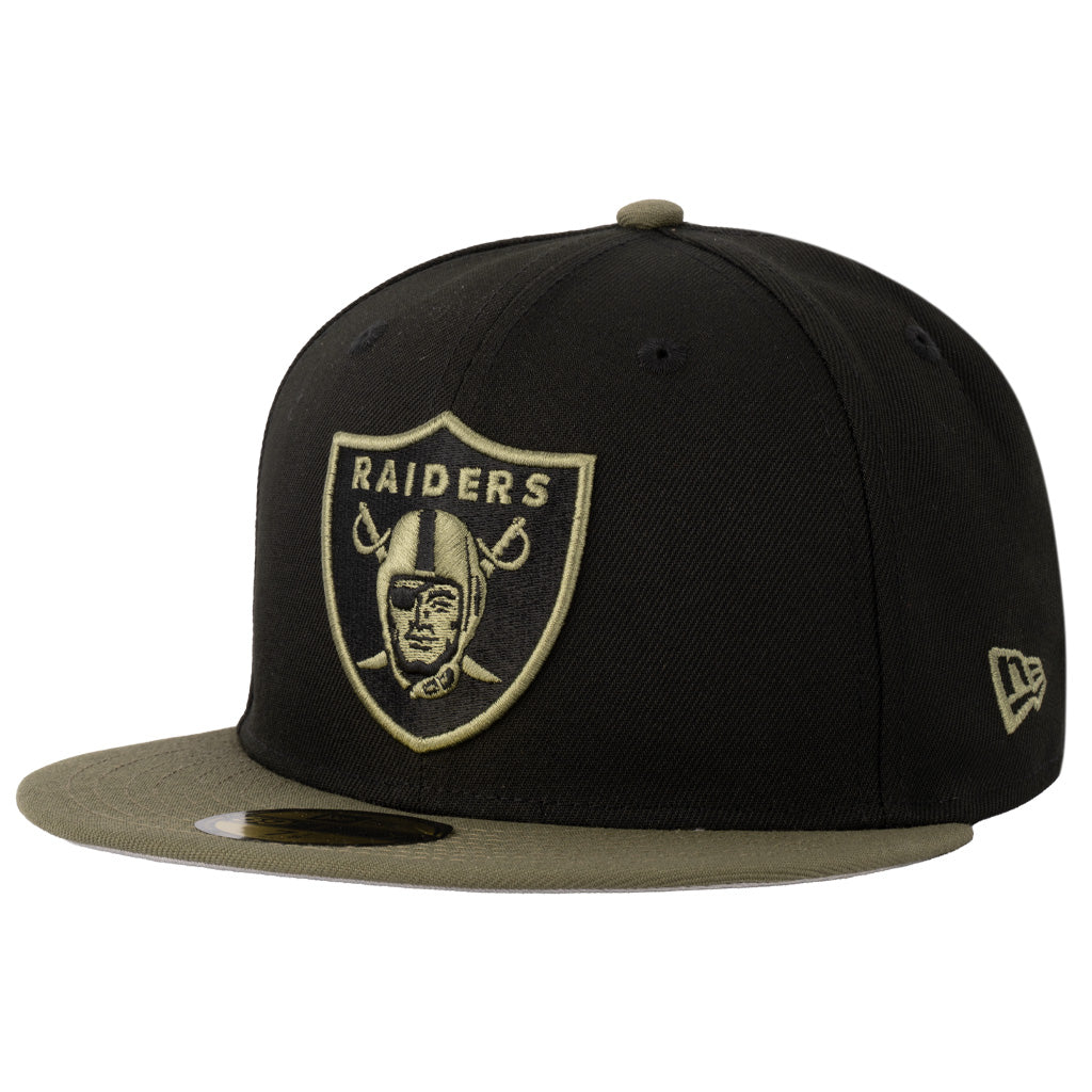 NFL Las Vegas Raiders New Era Midnight Jungle 59FIFTY Fitted Hat - Black
