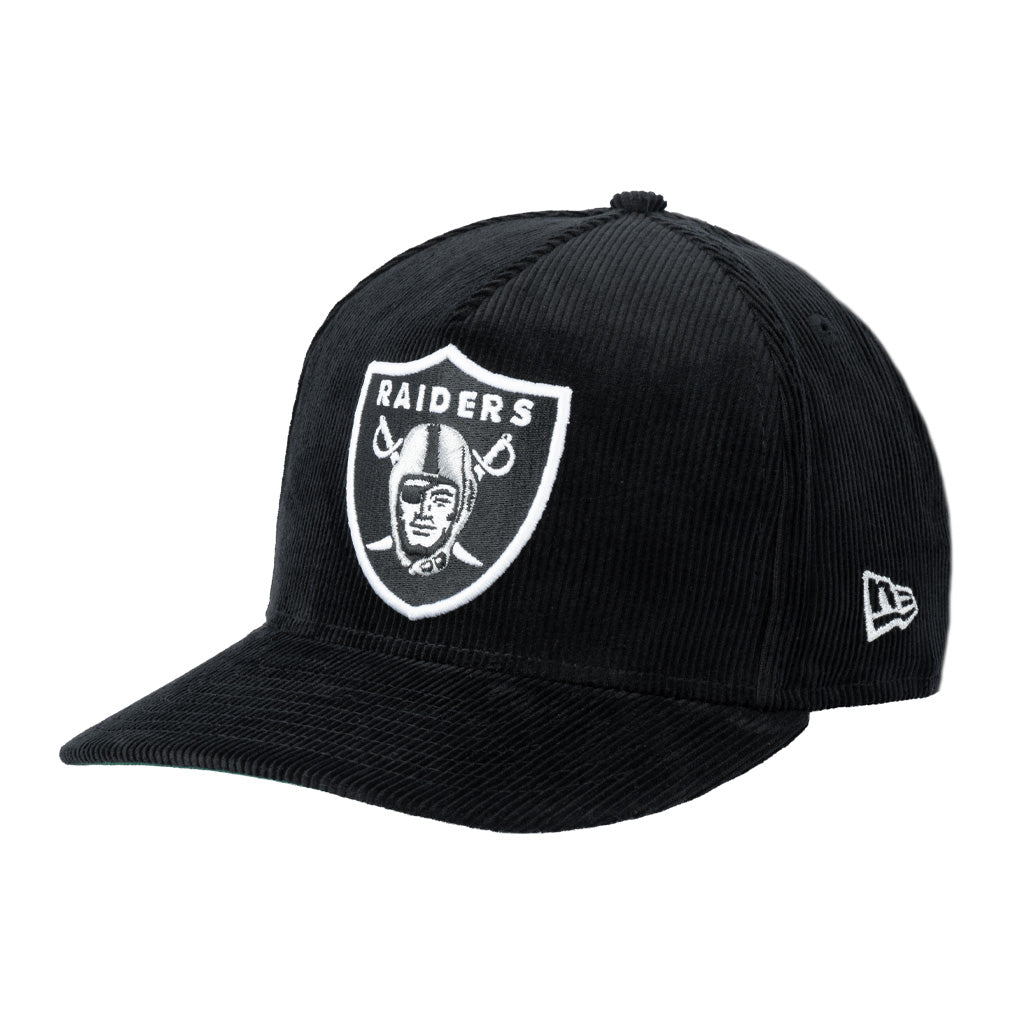 NFL Las Vegas Raiders New Era All Corduroy 9FIFTY A-Frame Snapback Hat - Black