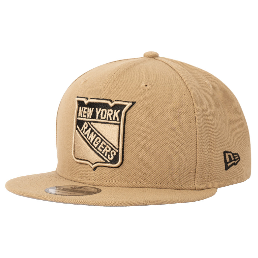 NHL New York Rangers New Era Mocha 9FIFTY Snapback Hat - Khaki