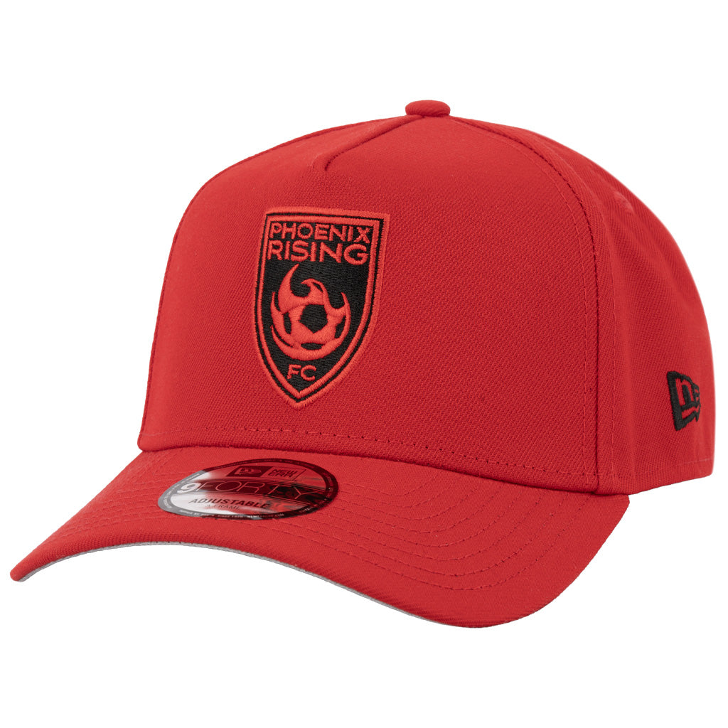 Phoenix Rising New Era Black Shield 9FORTY A-Frame Snapback Hat - Red