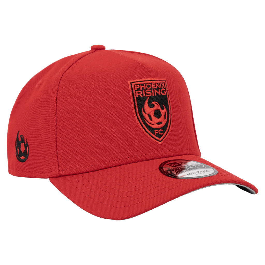 Phoenix Rising New Era Black Shield 9FORTY A-Frame Snapback Hat - Red