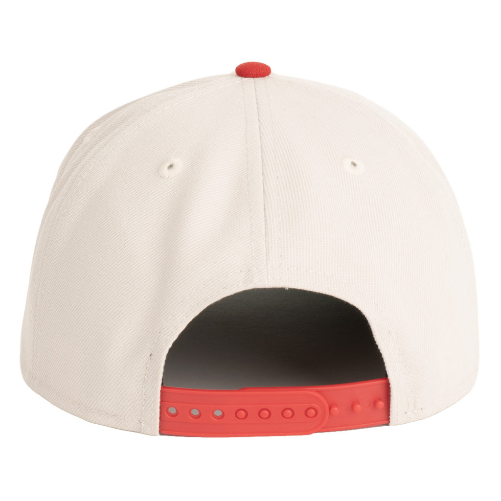 NFL Kansas City Chiefs New Era Two-Tone Primary Team Color Stone 9FIFTY A-Frame Snapback Hat - Stone