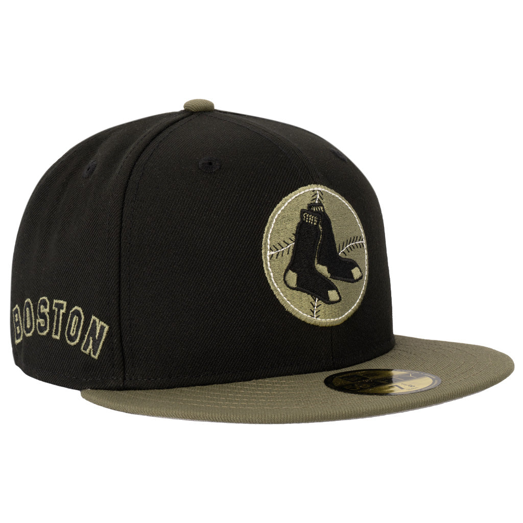 MLB Boston Red Sox New Era Midnight Jungle 59FIFTY Fitted Hat - Black