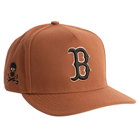 MLB Boston Red Sox New Era Jolly Roger 9FIFTY A-Frame Snapback Hat- Brown
