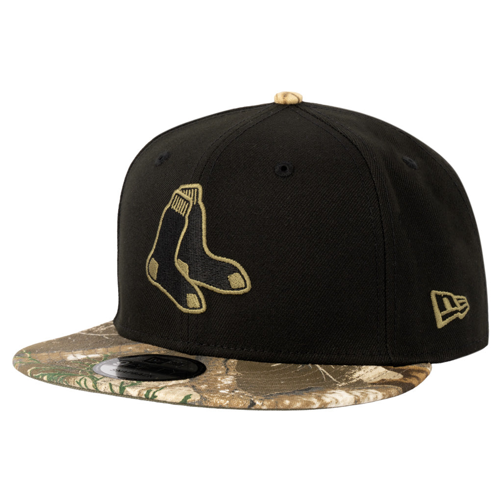 MLB Boston Red Sox New Era Two-Tone Real Tree Shadow 9FIFTY Snapback Hat - Black