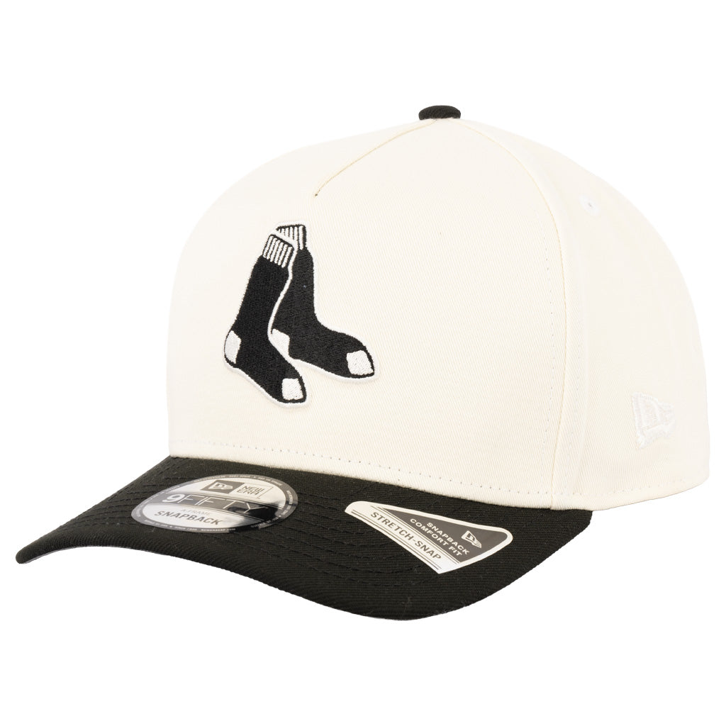 MLB Boston Red Sox New Era Two-Tone Classified 9FIFTY A-Frame Snapback Hat - Cream
