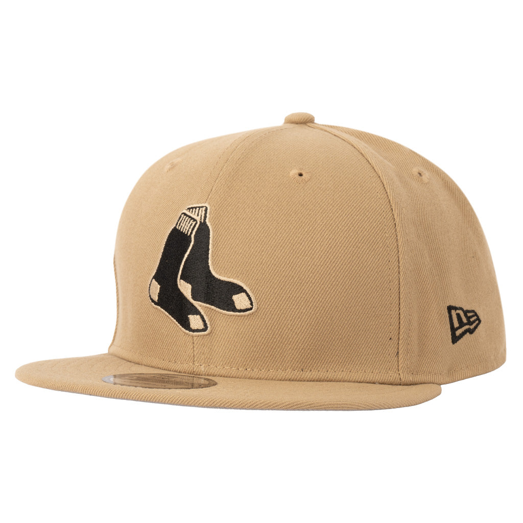 MLB Boston Red Sox New Era Mocha 9FIFTY Snapback Hat - Khaki