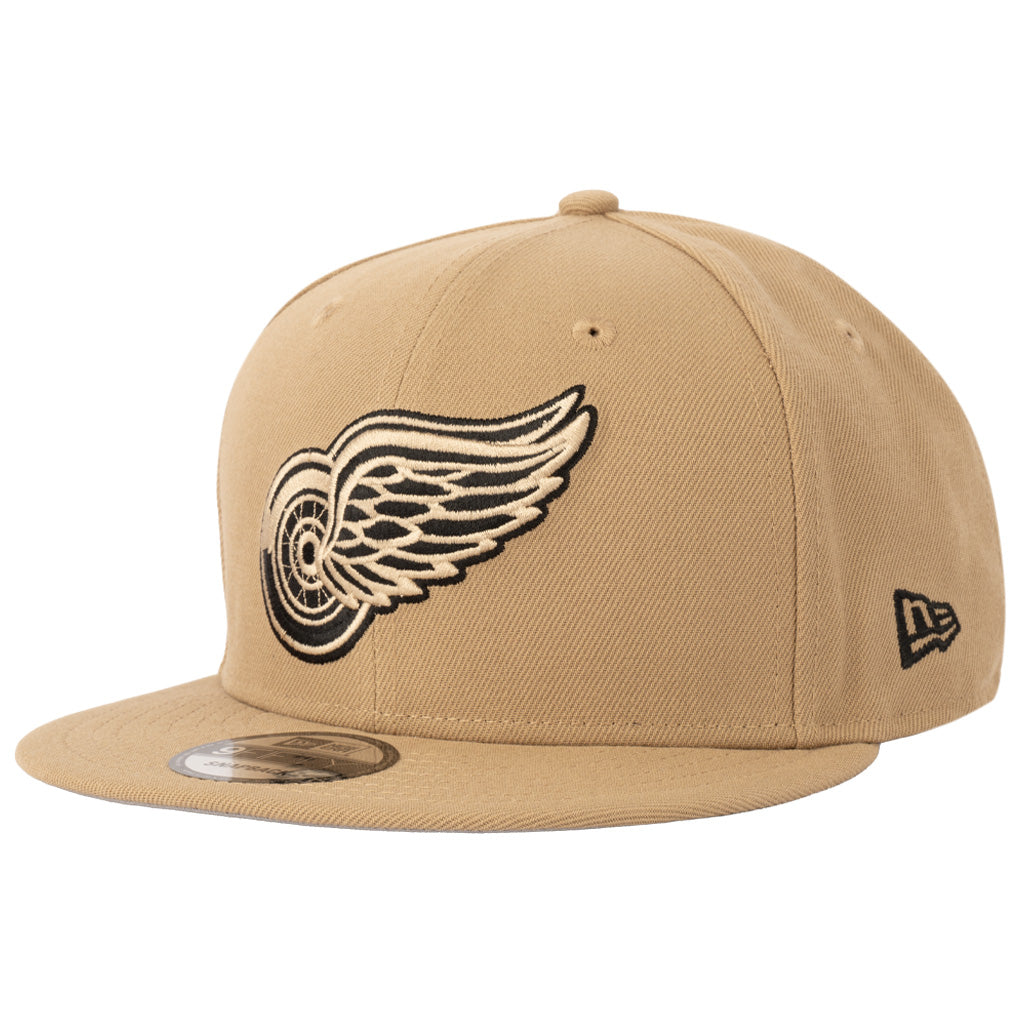 NHL Detroit Red Wings New Era Mocha 9FIFTY Snapback Hat - Khaki