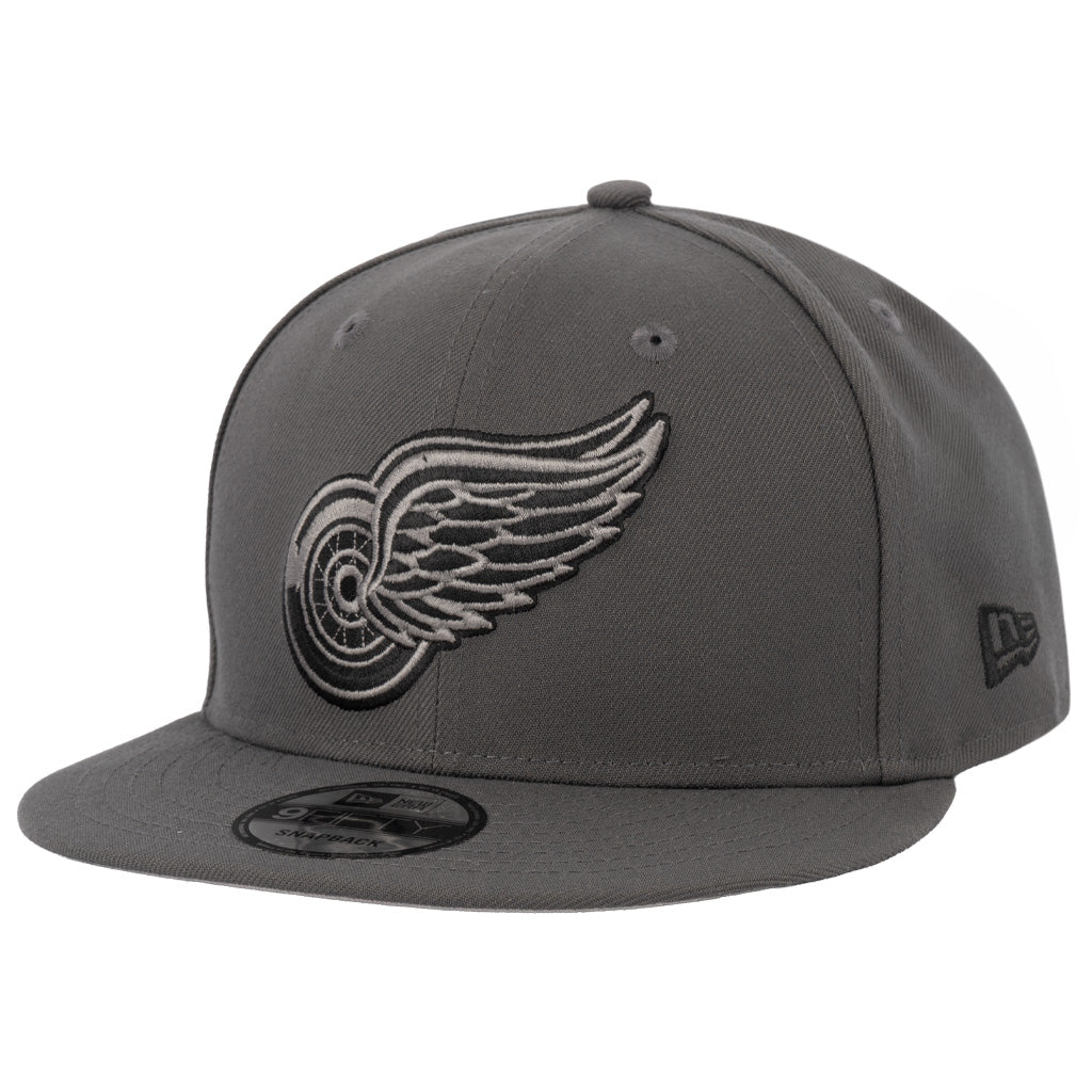 NHL Detroit Red Wings New Era Gray Prestige 9FIFTY Snapback Hat - Graphite