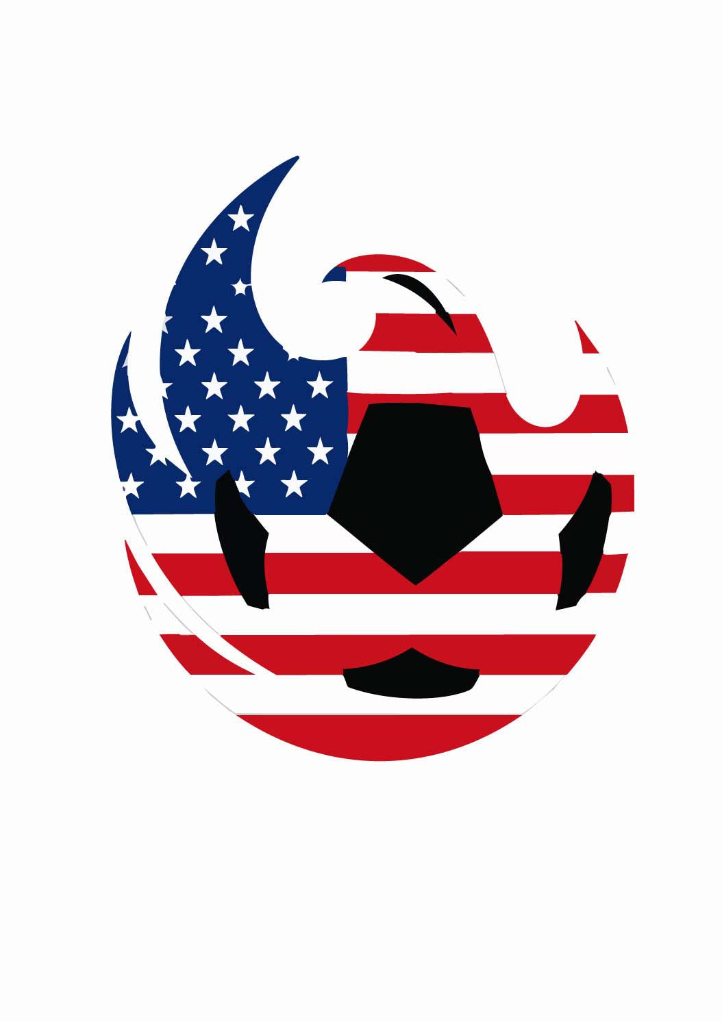 Phoenix Rising 3" USA Flag Ball Sticker