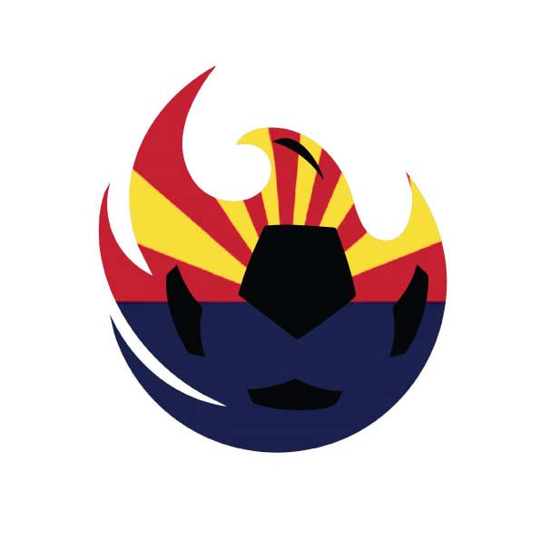 Phoenix Rising 3" Arizona Flag Ball Sticker
