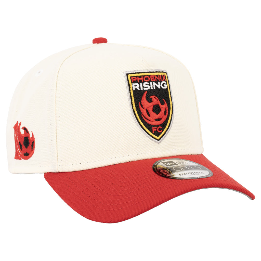 Phoenix Rising New Era Two-Tone 10th Anniversary 9FORTY A-Frame Snapback Hat - Cream