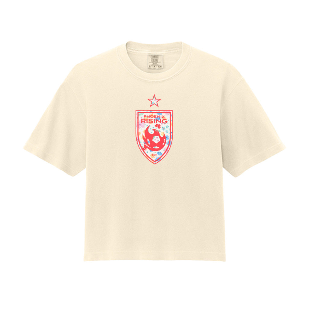 Phoenix Rising Women's Mother's Day Box Crop T-Shirt - Cream