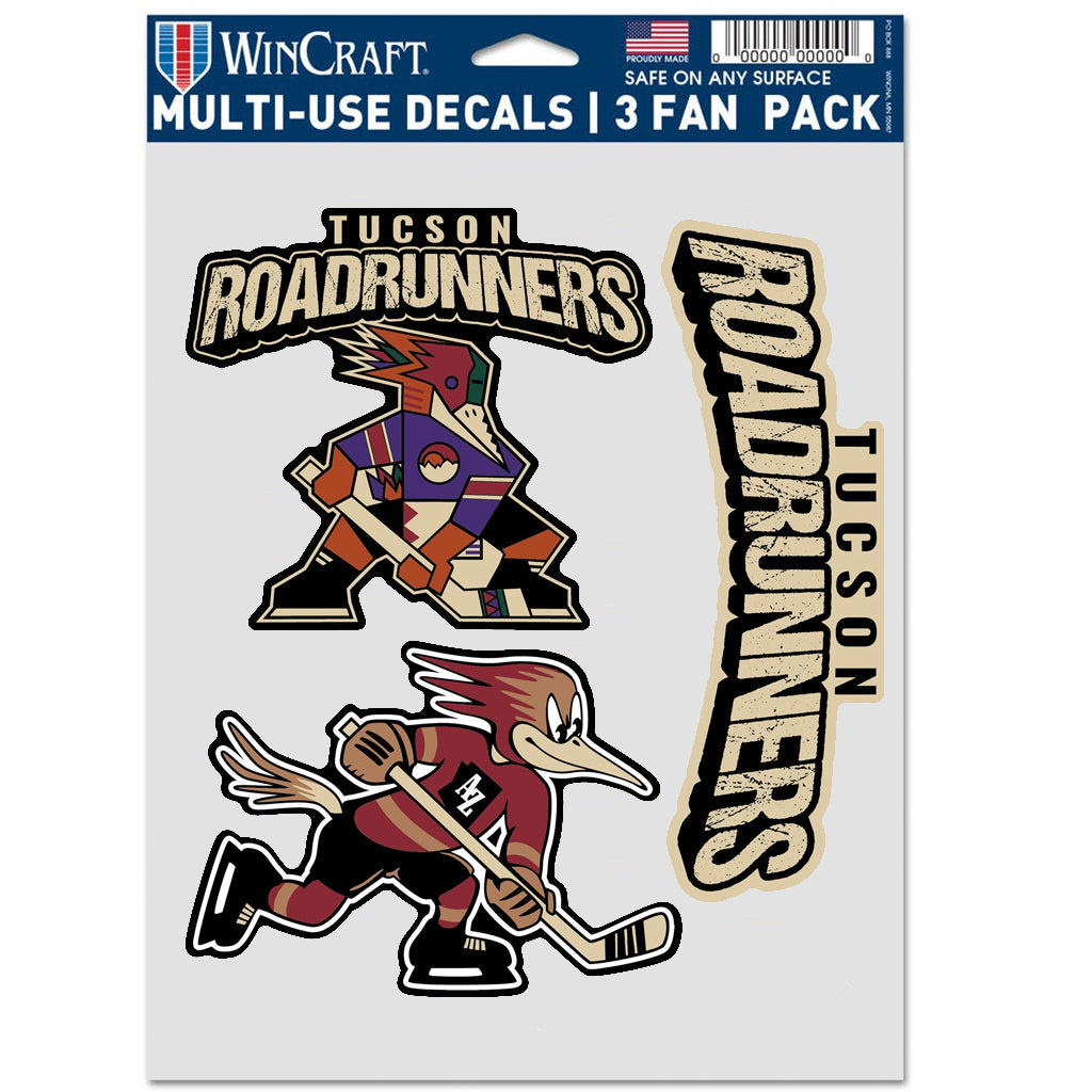 Tucson Roadrunners WinCraft 2025 3-Pack Decal